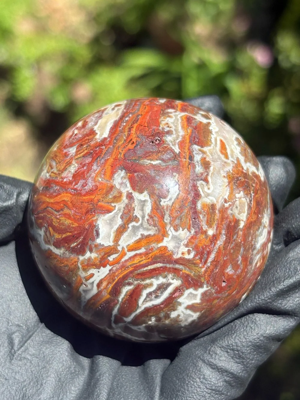 Warring State Agate Crystal Sphere with Natural Imperfections